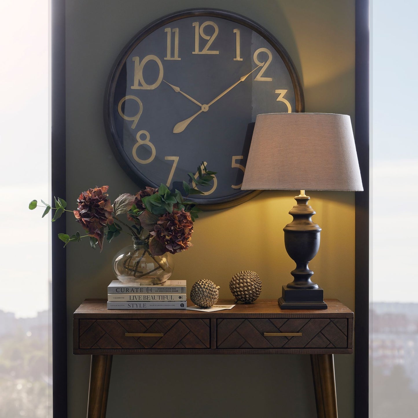 LARGEMODERNWALLCLOCKBLACK