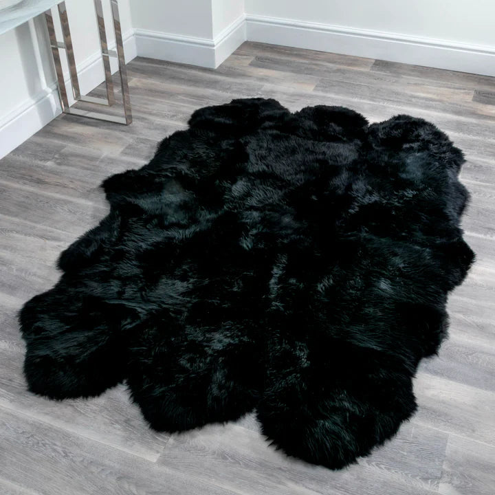 Black Sheepskin Rug
