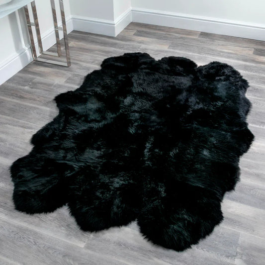 Black Sheepskin Rug