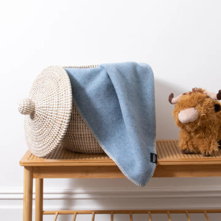 Baby Blue Wool Blanket