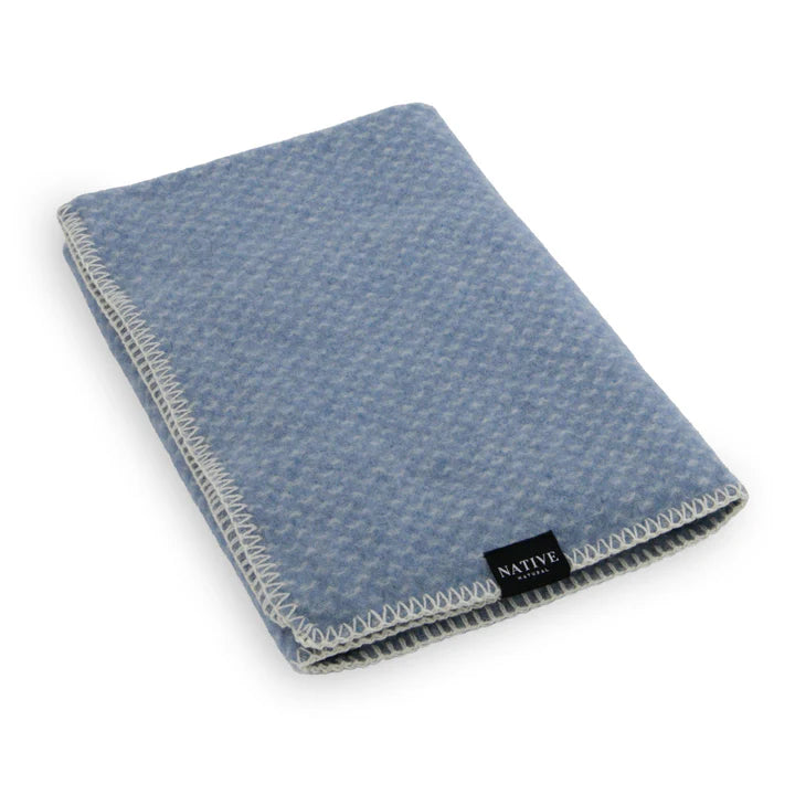 Hoop Baby Blue Wool Blanket