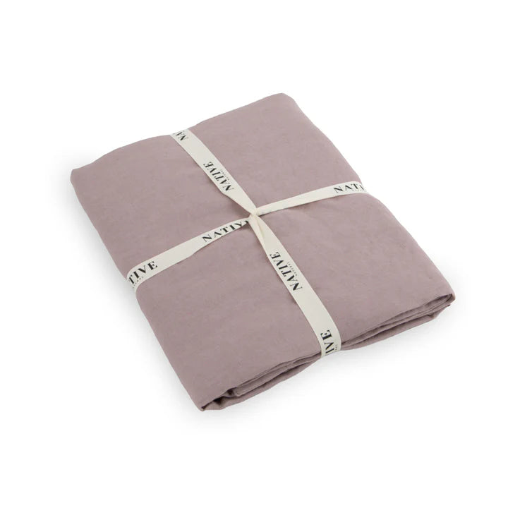 Blush Pink King 100% Linen Fitted Sheet
