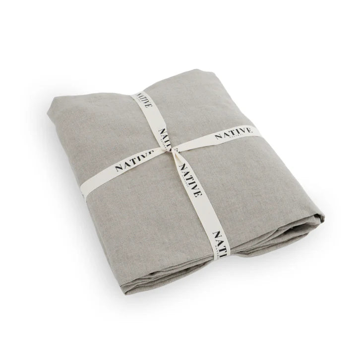 Natural Super King 100% Linen Fitted Sheet (180x200cm)
