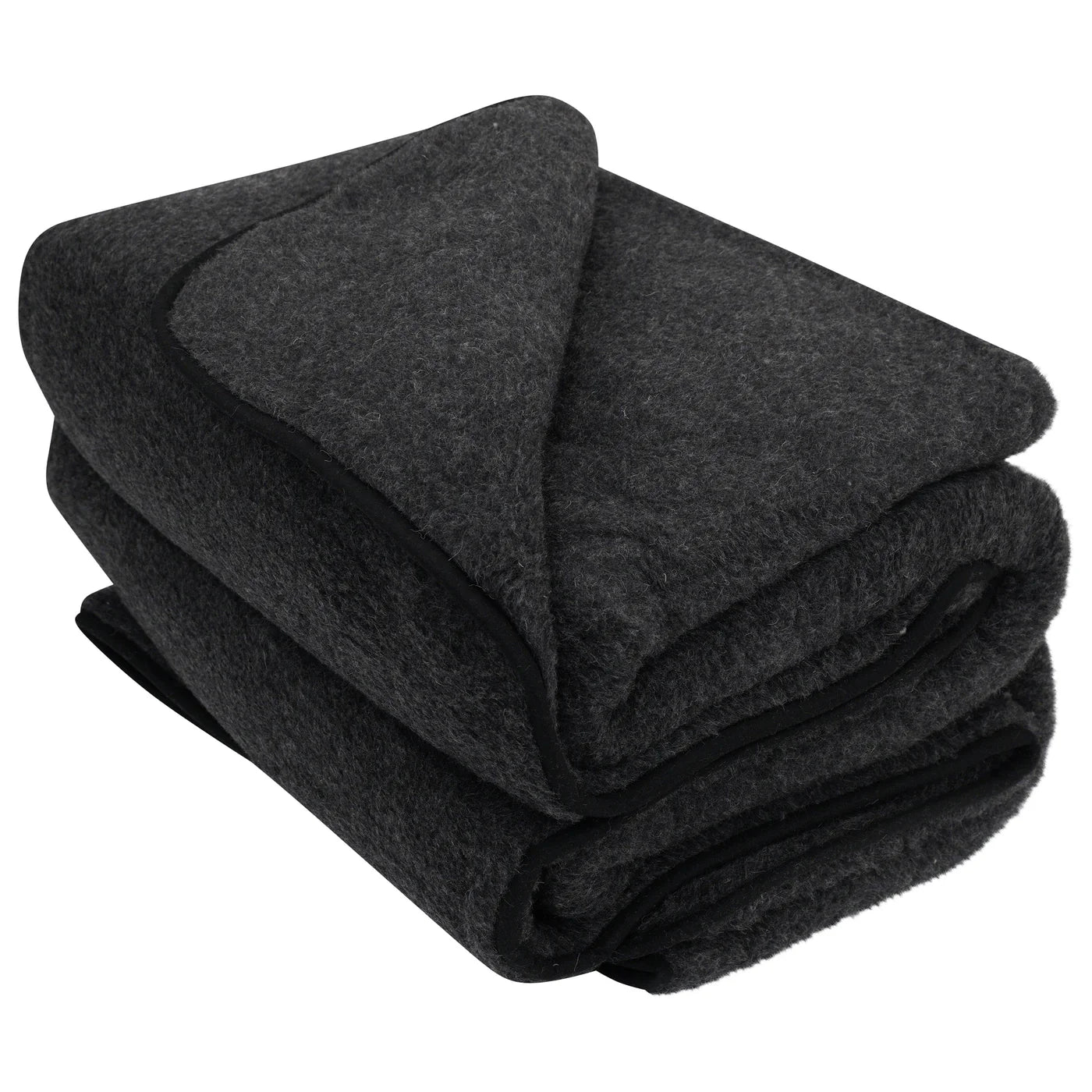 Large Merino Wool Blanket - Black