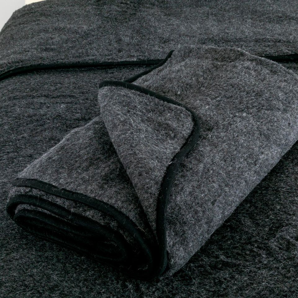 Merino Wool Blanket - Grey (large)