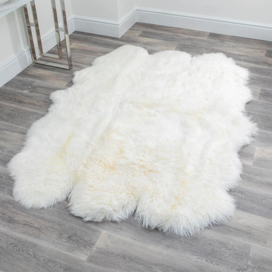 Natural White Sheepskin Rug