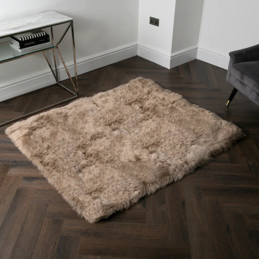 Light Brown Rectangle Sheepskin