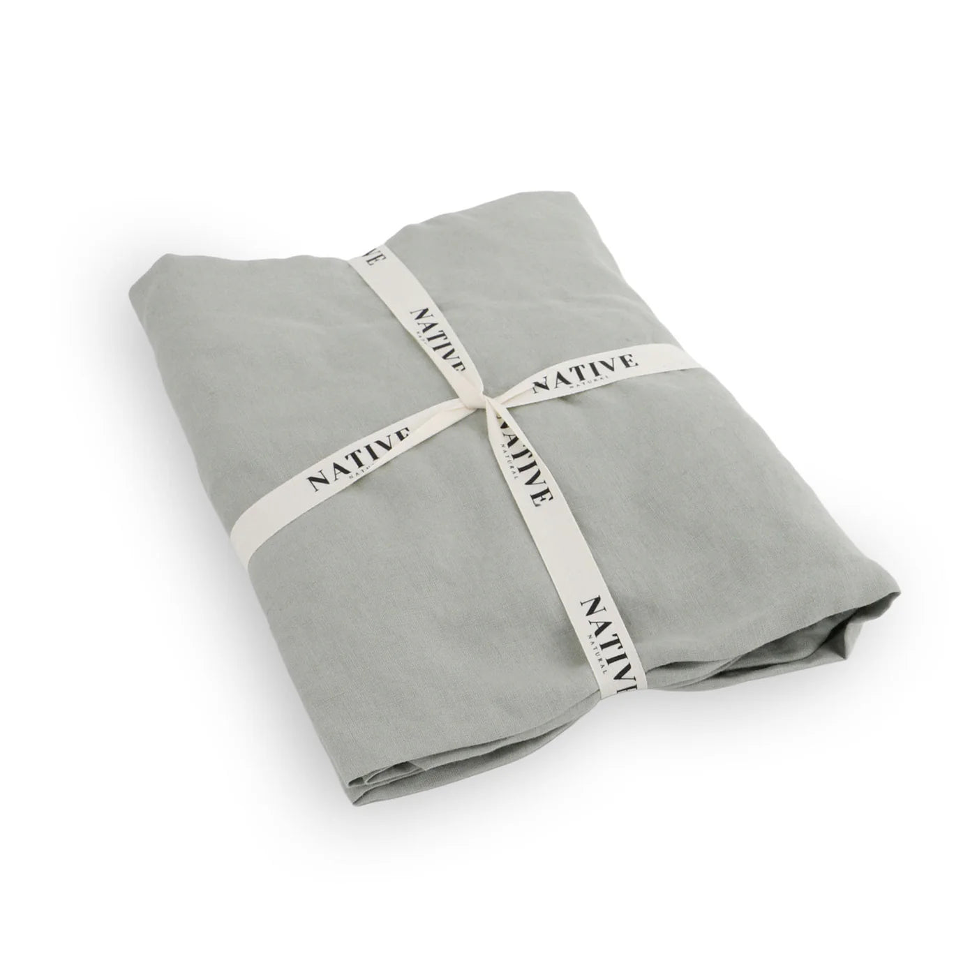 Stone Double 100% Linen Fitted Sheet